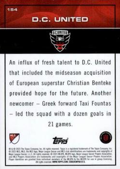 2023 Topps MLS - Icy Blue Foil #154 D.C. United Back