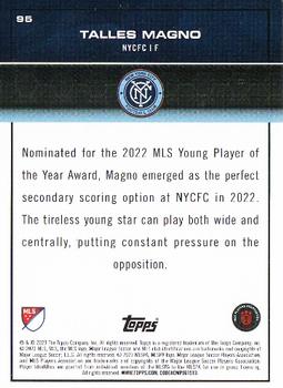 2023 Topps MLS - Icy Black Foil #95 Talles Magno Back