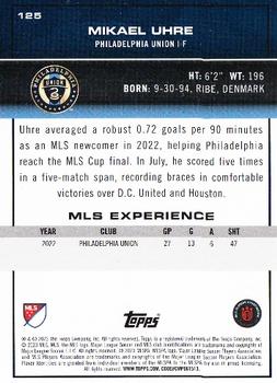 2023 Topps MLS - Icy Black Foil #125 Mikael Uhre Back