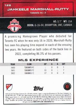 2023 Topps MLS - Icy Black Foil #128 Jahkeele Marshall-Rutty Back