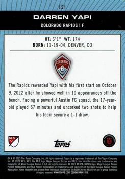 2023 Topps MLS - Icy Black Foil #151 Darren Yapi Back