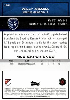 2023 Topps MLS - Icy Black Foil #182 Willy Agada Back