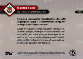 2023-24 Topps Now UEFA Europa League #016 Mohamed Salah Back