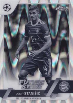 2022-23 Topps Chrome UEFA Club Competitions - Black & White Ray Wave Refractor #16 Josip Stanišić Front