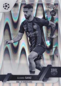 2022-23 Topps Chrome UEFA Club Competitions - Black & White Ray Wave Refractor #67 Álvaro Sanz Front