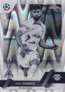 2022-23 Topps Chrome UEFA Club Competitions - Black & White Ray Wave Refractor #110 Joško Gvardiol Front