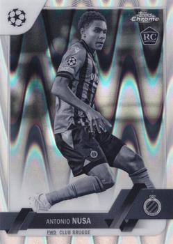 2022-23 Topps Chrome UEFA Club Competitions - Black & White Ray Wave Refractor #140 Antonio Nusa Front