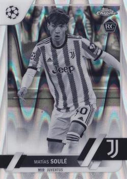 2022-23 Topps Chrome UEFA Club Competitions - Black & White Ray Wave Refractor #147 Matías Soulé Front