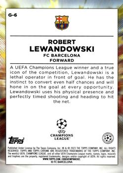 2023 Topps Chrome ROBERT LEWANDOWSKI #G-6 UEFA Champions League