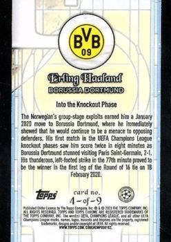 2022-23 Topps Chrome UEFA Club Competitions - The Grail #4-of-9 Erling Haaland Back
