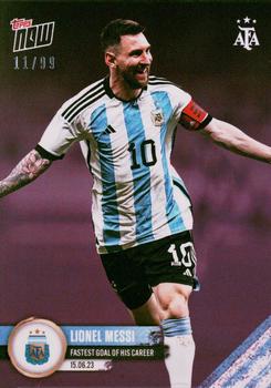 2023 Topps Now Argentine Football Association - Purple #001 Lionel Messi Front