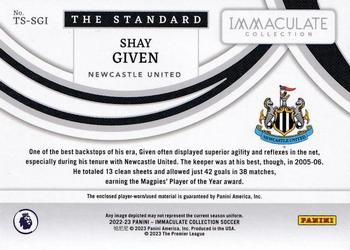 2022-23 Panini Immaculate Collection - The Standard Ruby #TS-SGI Shay Given Back