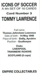 2023 Empire Collectables Icons of Soccer (Set 4) #3 Tommy Lawrence Back