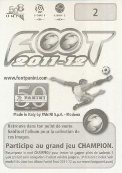 2011-12 Panini FOOT #2 Équipe Back