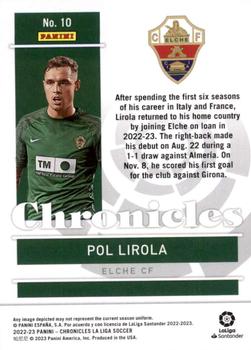 2022-23 Panini Chronicles - Chronicles La Liga #10 Pol Lirola Back