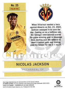 2022-23 Panini Chronicles - Chronicles La Liga #25 Nicolas Jackson Back
