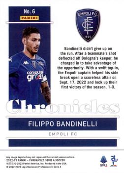 2022-23 Panini Chronicles - Chronicles Serie A #6 Filippo Bandinelli Back