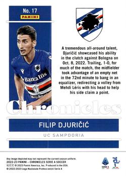 2022-23 Panini Chronicles - Chronicles Serie A #17 Filip Djuricic Back