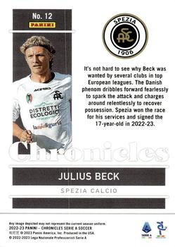 2022-23 Panini Chronicles - Chronicles Serie A Cracked Ice #12 Julius Beck Back