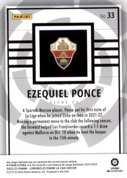 2022-23 Panini Chronicles - Panini La Liga #33 Ezequiel Ponce Back