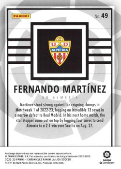 2022-23 Panini Chronicles - Panini La Liga Silver #49 Fernando Martinez Back