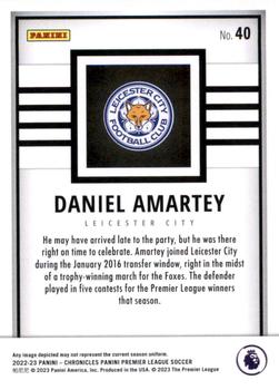 2022-23 Panini Chronicles - Panini Premier League #40 Daniel Amartey Back