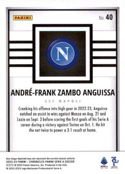 2022-23 Panini Chronicles - Panini Serie A #40 Andre-Frank Zambo Anguissa Back