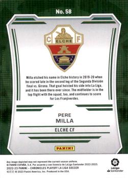 2022-23 Panini Chronicles - Playoff La Liga #58 Pere Milla Back