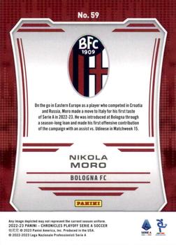 2022-23 Panini Chronicles - Playoff Serie A #59 Nikola Moro Back