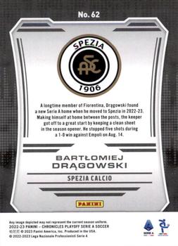 2022-23 Panini Chronicles - Playoff Serie A #62 Bartlomiej Dragowski Back