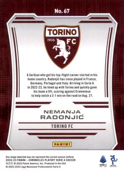 2022-23 Panini Chronicles - Playoff Serie A #67 Nemanja Radonjic Back