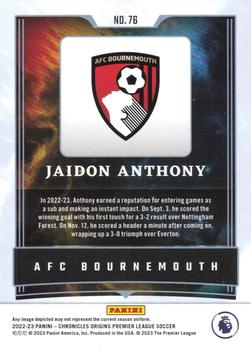2022-23 Panini Chronicles - Origins Premier League Silver #76 Jaidon Anthony Back