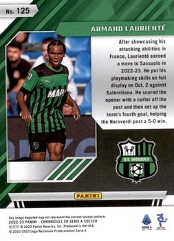 2022-23 Panini Chronicles - XR Serie A #125 Armand Lauriente Back