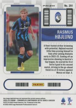 2022-23 Panini Chronicles - Contenders Optic Rookie Ticket Serie A Silver #291 Rasmus Hojlund Back