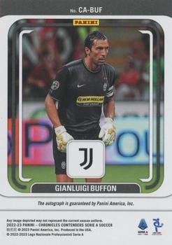 2022-23 Panini Chronicles - Contenders Autographs Serie A Silver #CA-GB Gianluigi Buffon Back