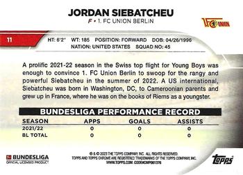 2022-23 Topps Chrome Bundesliga #11 Jordan Siebatcheu Back