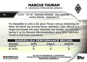 2022-23 Topps Chrome Bundesliga #71 Marcus Thuram Back