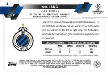 2022-23 Topps UEFA Club Competitions Jade Edition #4 Noa Lang Back
