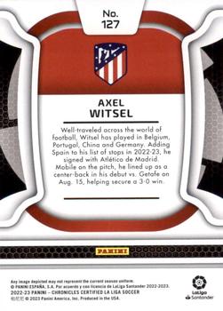 2022-23 Panini Chronicles - Certified La Liga #127 Axel Witsel Back