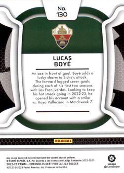 2022-23 Panini Chronicles - Certified La Liga Red Lasers #130 Lucas Boye Back