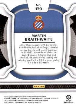 2022-23 Panini Chronicles - Certified La Liga Cracked Ice #139 Martin Braithwaite Back