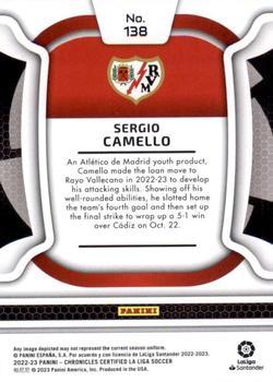 2022-23 Panini Chronicles - Certified La Liga Blue Astro #138 Sergio Camello Back