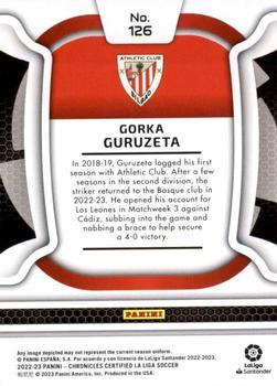 2022-23 Panini Chronicles - Certified La Liga Mirror Platinum #126 Gorka Guruzeta Back