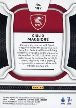 2022-23 Panini Chronicles - Certified Serie A #147 Giulio Maggiore Back