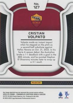 2022-23 Panini Chronicles - Certified Serie A Silver #127 Cristian Volpato Back