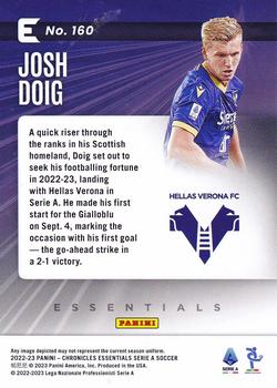 2022-23 Panini Chronicles - Essentials Serie A Blue #160 Josh Doig Back