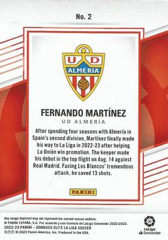 2022-23 Donruss Elite LaLiga Santander #2 Fernando Martinez Back