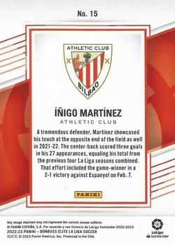 2022-23 Donruss Elite LaLiga Santander #15 Inigo Martinez Back