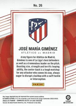 2022-23 Donruss Elite LaLiga Santander #26 Jose Maria Gimenez Back