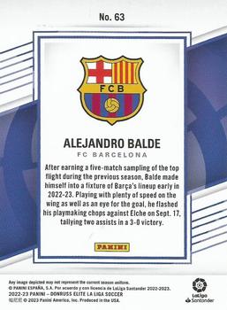 2022-23 Donruss Elite LaLiga Santander #63 Alejandro Balde Back